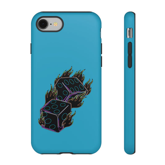 Flaming Dice Tough Phone Case